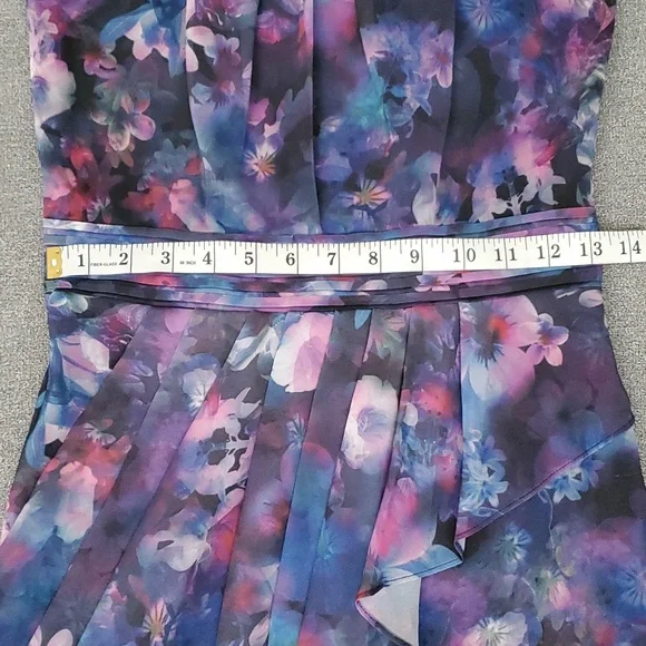 🆕️ GUESS Bombay Floral Asymmetrical Strapless Dress SIZE: 6
